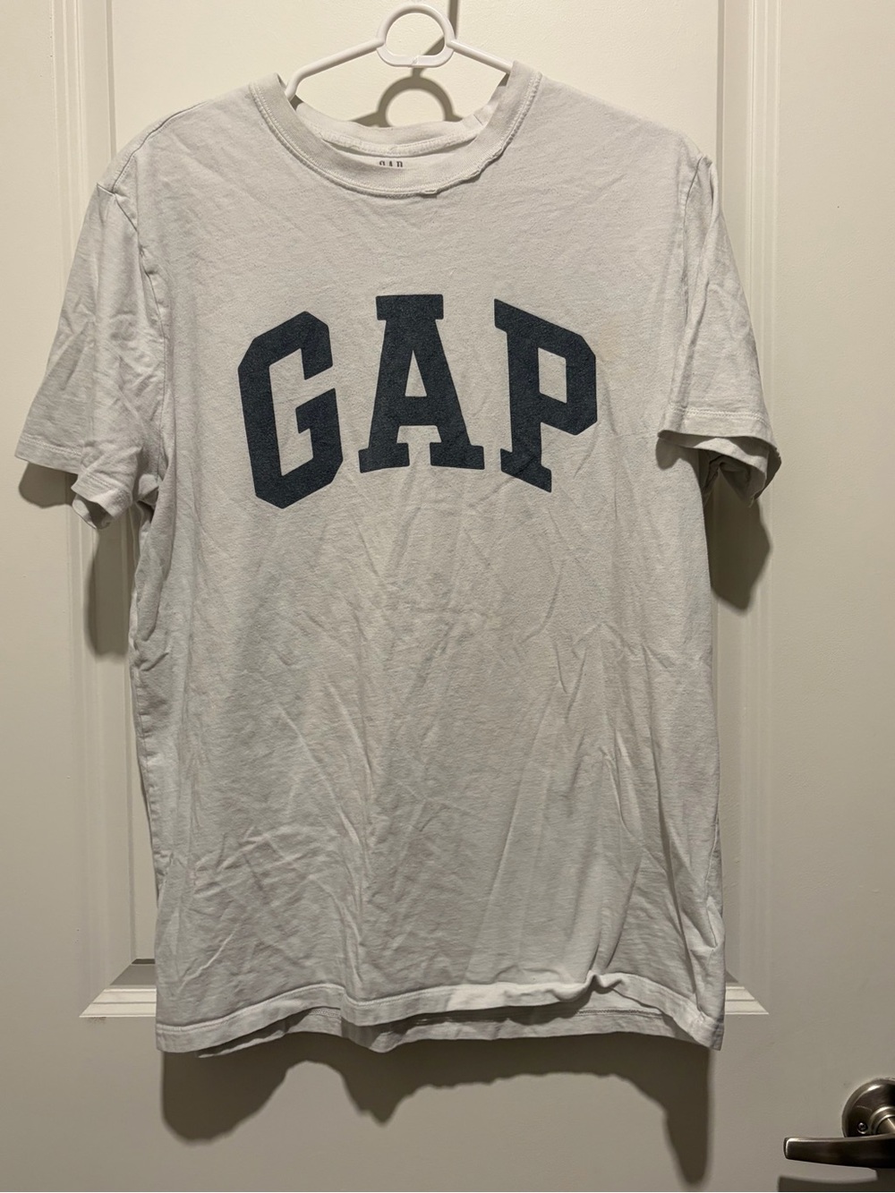 GAP White Tee with Navy Logo